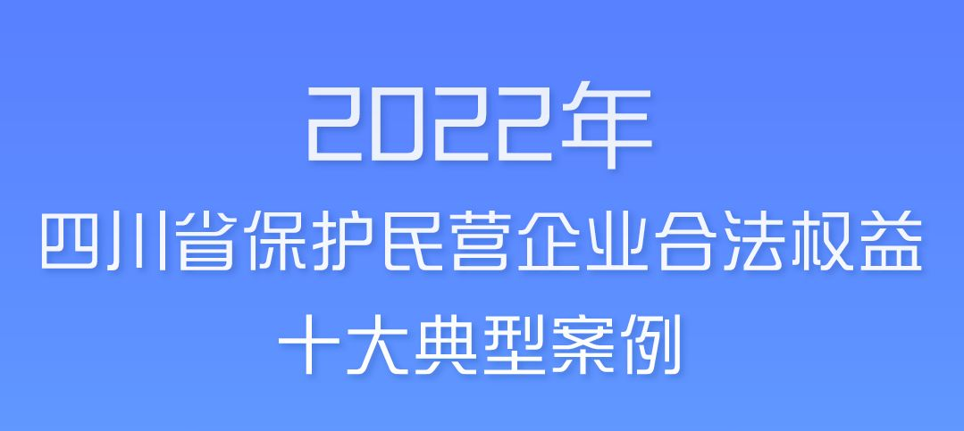 2022年四川省保护民营企业合法权益十大典型案例
